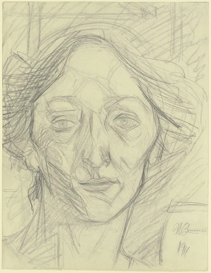 Woman’s head av Umberto Boccioni