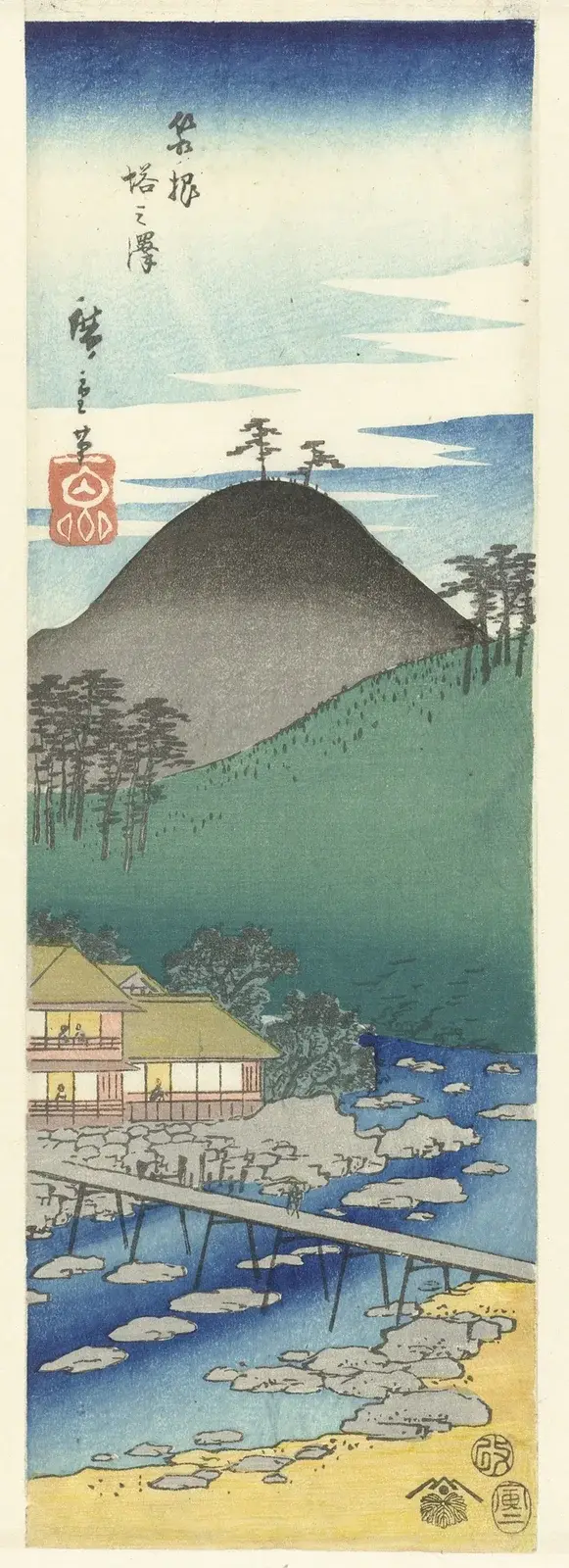 Hakone Tonosawa av Utagawa Hiroshige