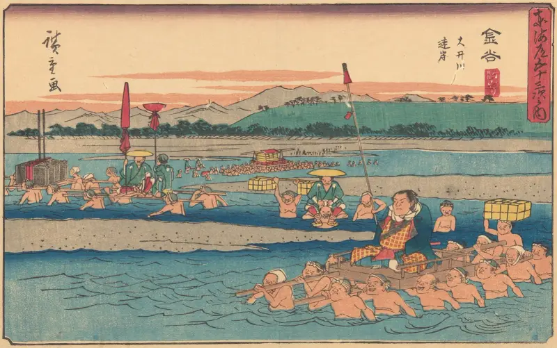 Kanaya, 1841 av Utagawa Hiroshige