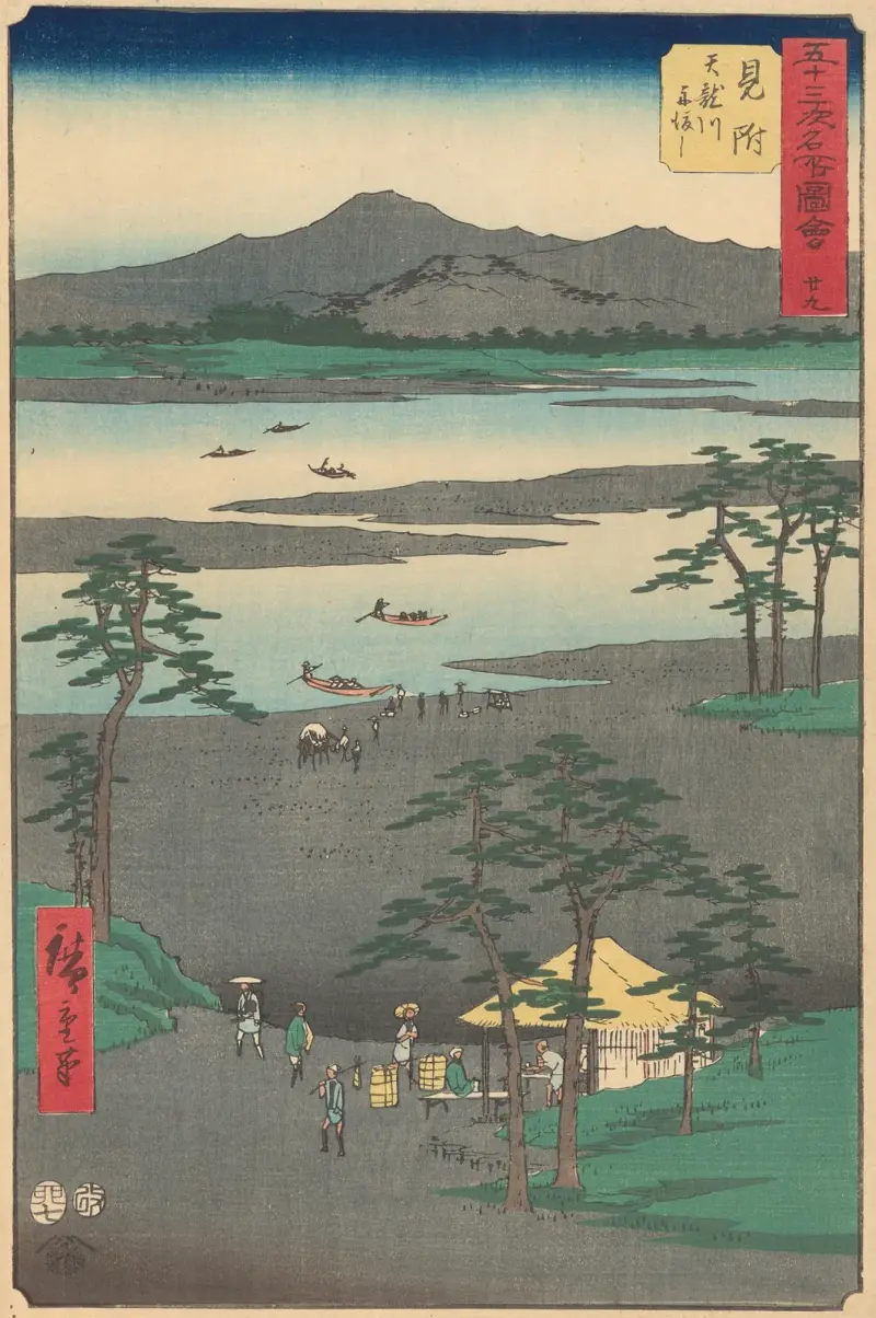 Mitsuke, 1855 av Utagawa Hiroshige