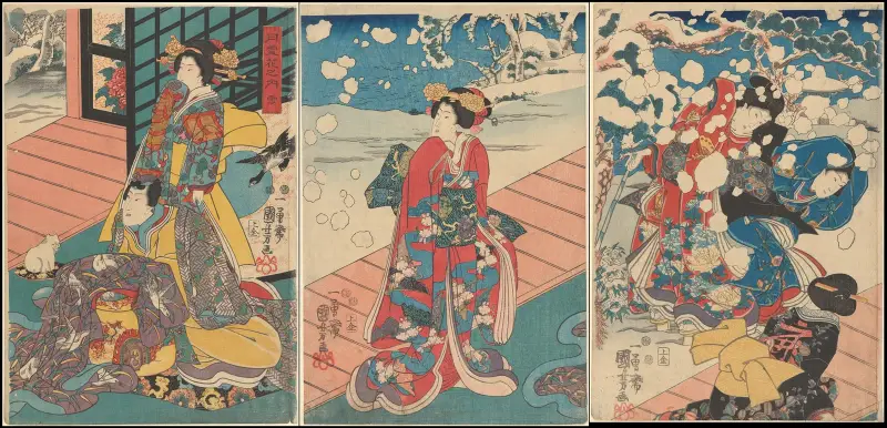 Śnieg (Yuki), Utagawa Kuniyoshi