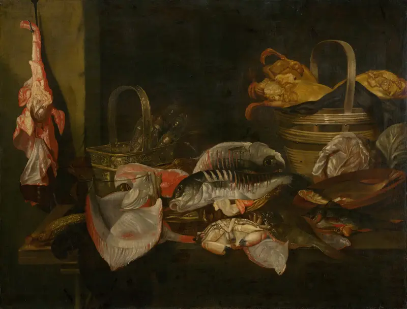 Martwa natura z rybami, 1660, Abraham van Beyeren