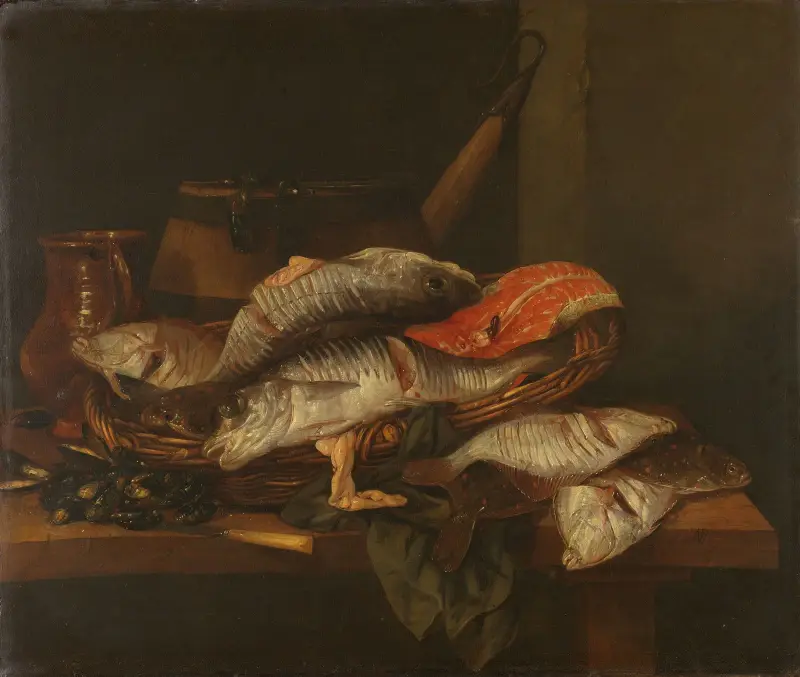 Still Life with Fish, 1650 av Abraham van Beyeren