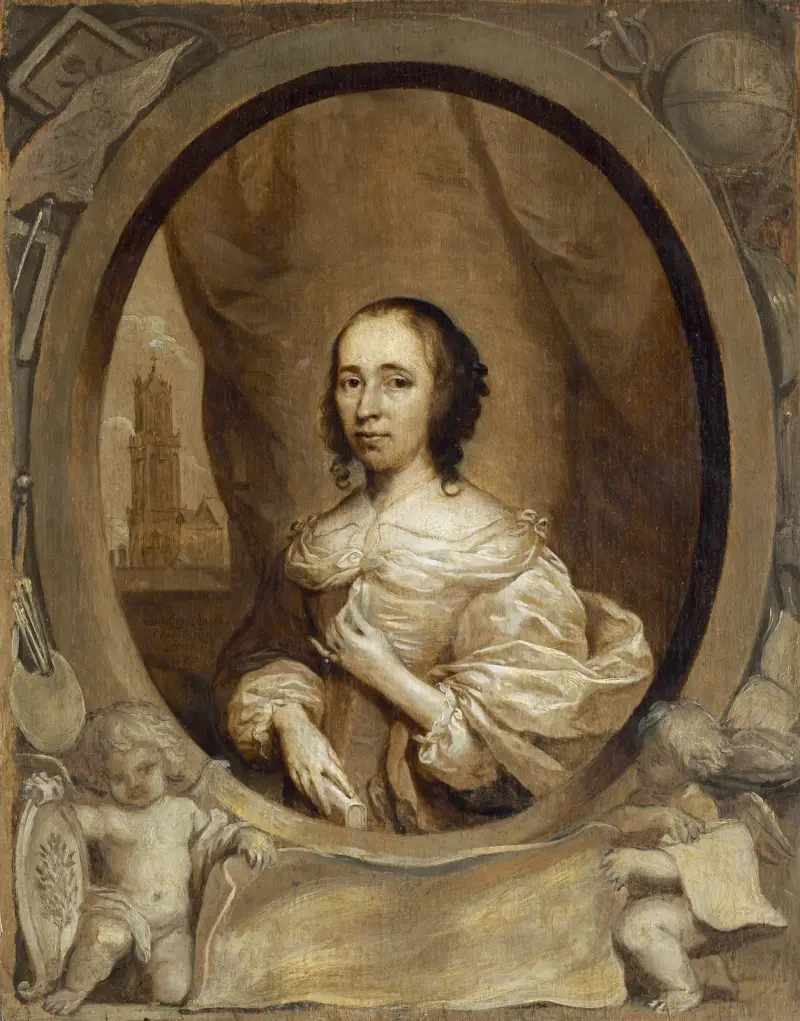 Anna Maria van Schurman av Cornelis Jonson van Ceulen