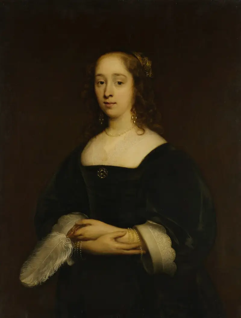 Bildnis einer Frau, 1648 von Cornelis Jonson van Ceulen