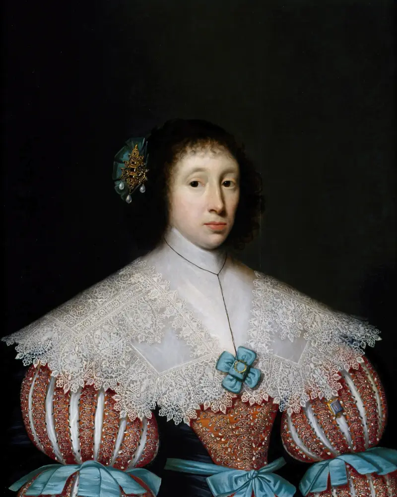 Porträtt av Eleanor eller Mary Campion av Cornelis Jonson van Ceulen