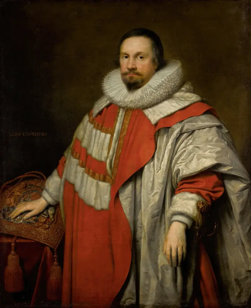 Porträtt av Thomas, 1:e baron Coventry (1578–1640), Lord Keeper of the Great Seal av Cornelis Jonson van Ceulen