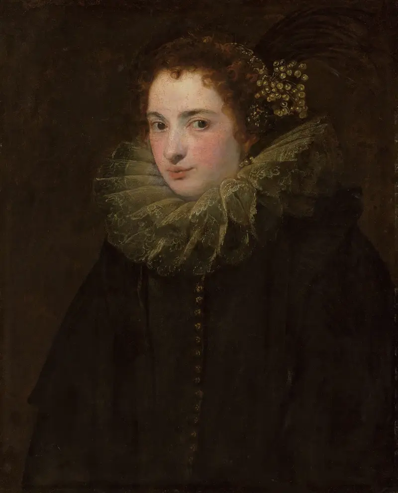 Porträtt av en adelsdam av Anthony van Dyck