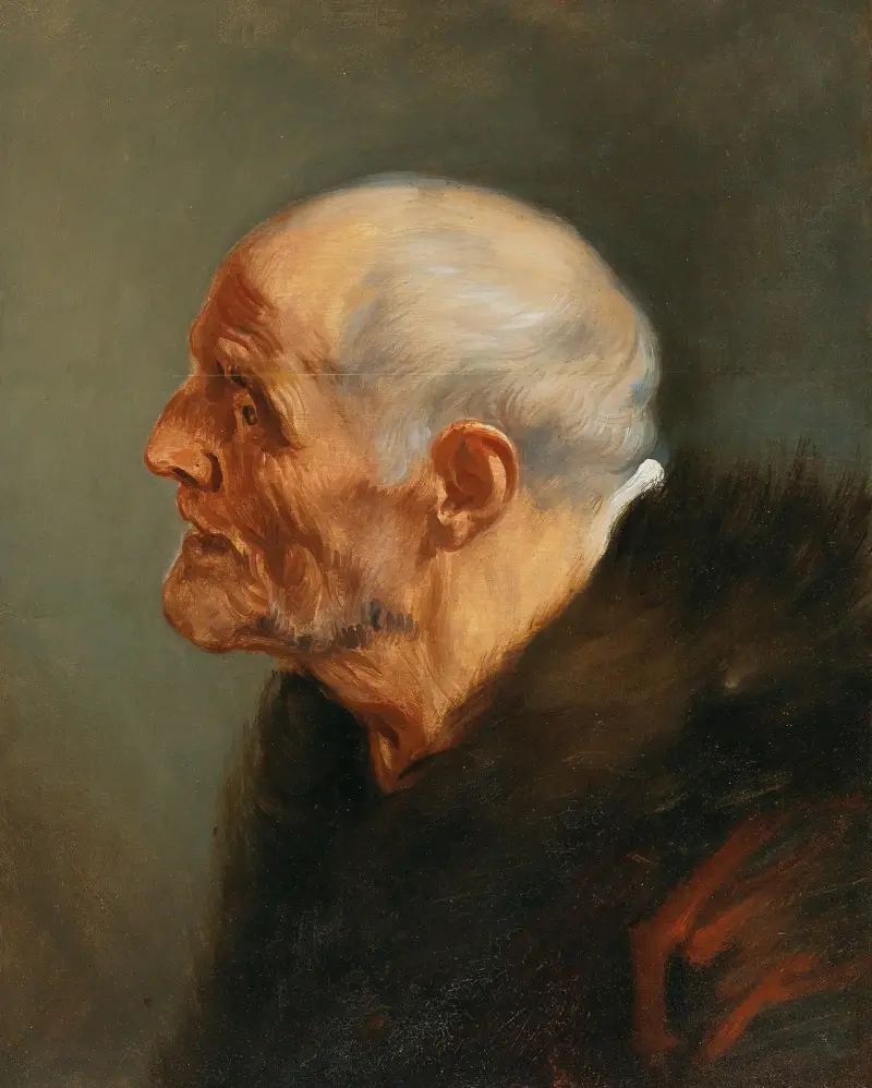 Studie hlavy vousatého muže, Nr. 1, Anthony van Dyck