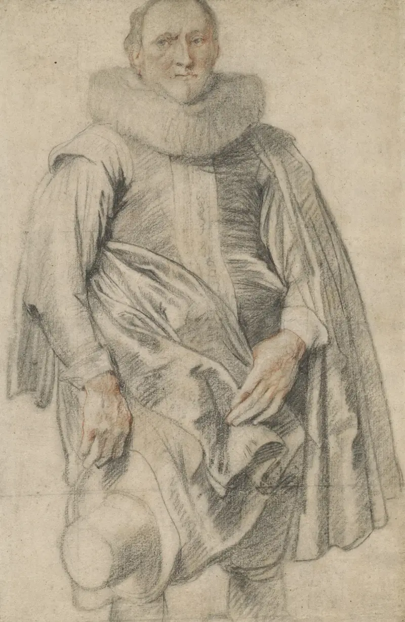 Porträtt av stående man av Anthony van Dyck