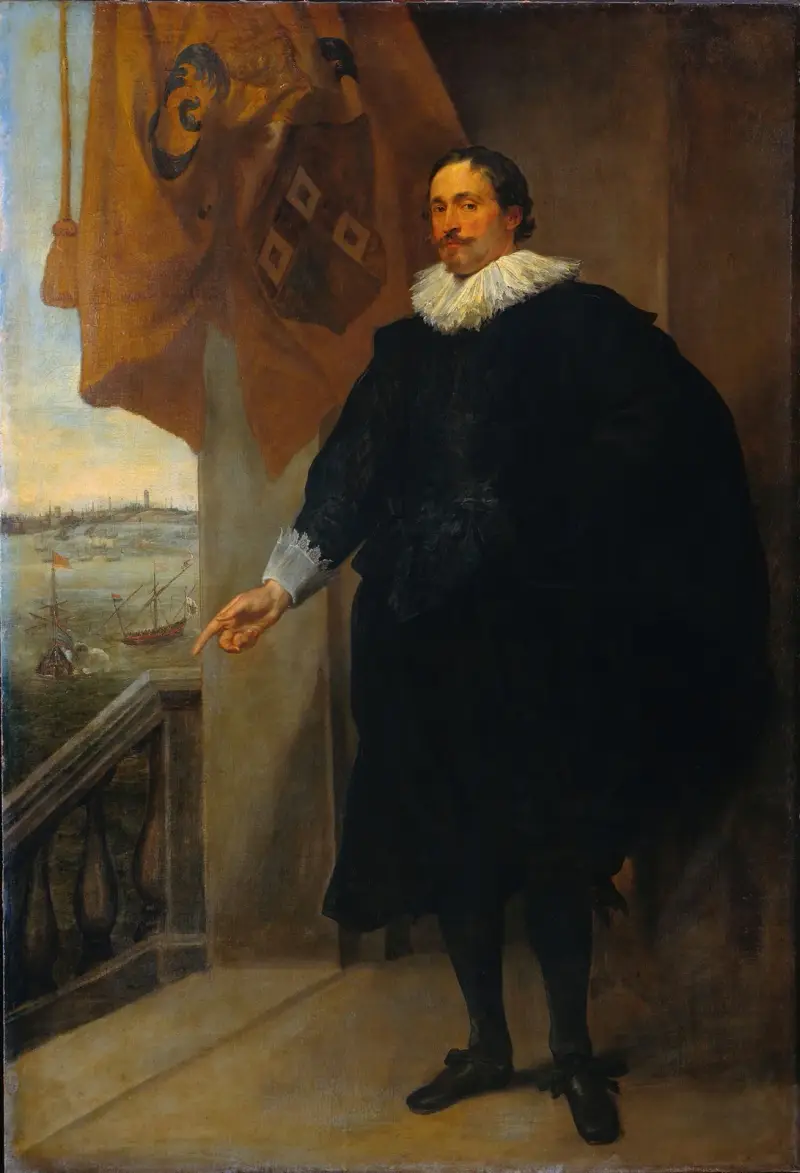 Porträt eines Adligen, möglicherweise Adriaan van der Borcht von Anthony van Dyck