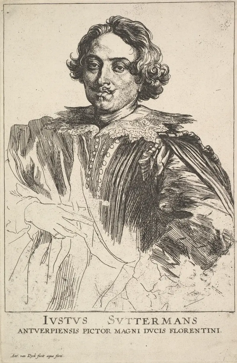 Portrait of Justus Suttermans av Anthony van Dyck