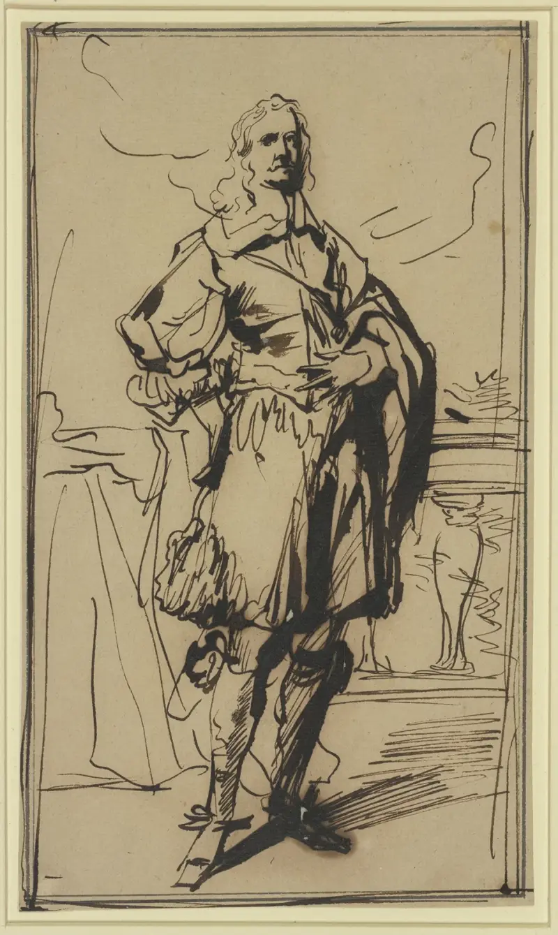 Studie zu einem Kavalierbildnis av Anthony van Dyck