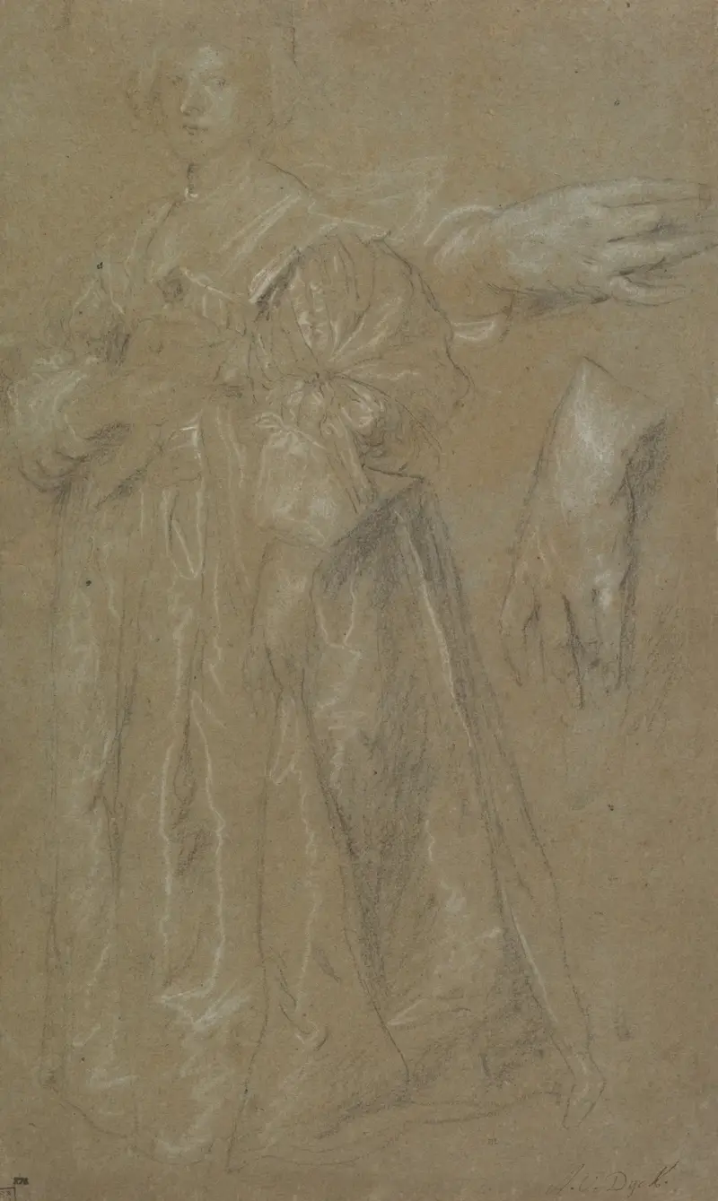 Studie zu einem Damenporträt von Anthony van Dyck