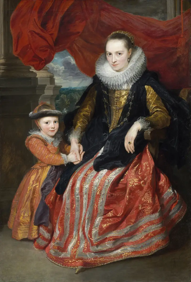 Susanna Fourment and Her Daughter av Anthony van Dyck