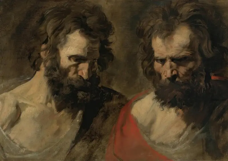 Two Studies Of A Bearded Man av Anthony van Dyck