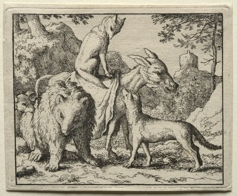 Reynard and his Companions av Allaert van Everdingen