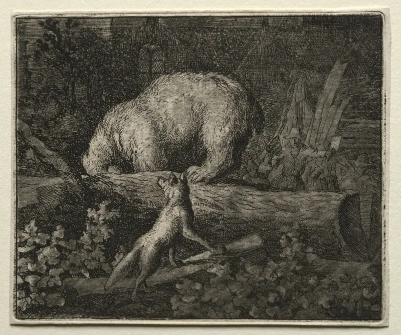 Trapping the Bear av Allaert van Everdingen