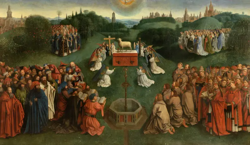 Adoracja Baranka, Jan van Eyck