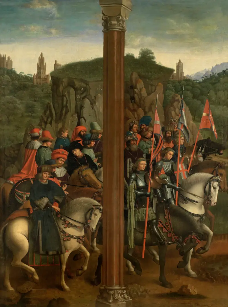 Kristi riddare och de rättfärdiga domarna av Jan van Eyck