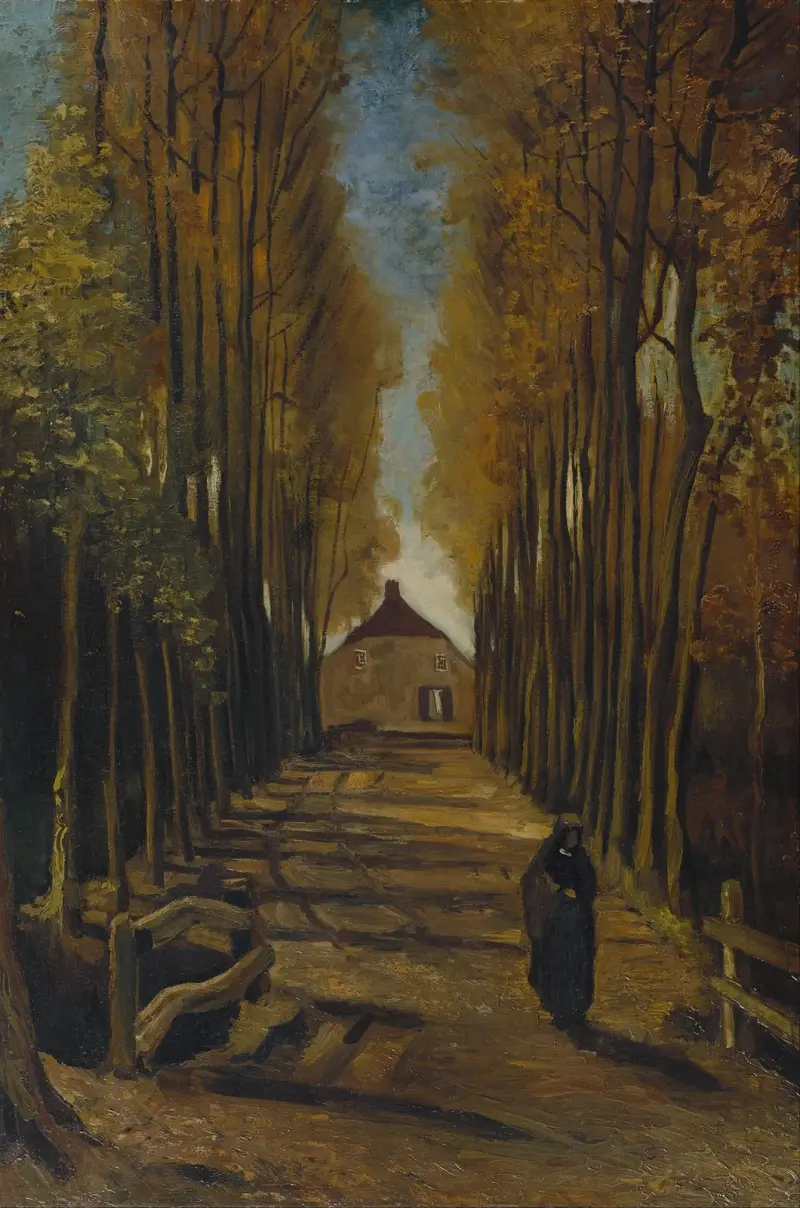 Poppelallé i höstskrud av Vincent van Gogh