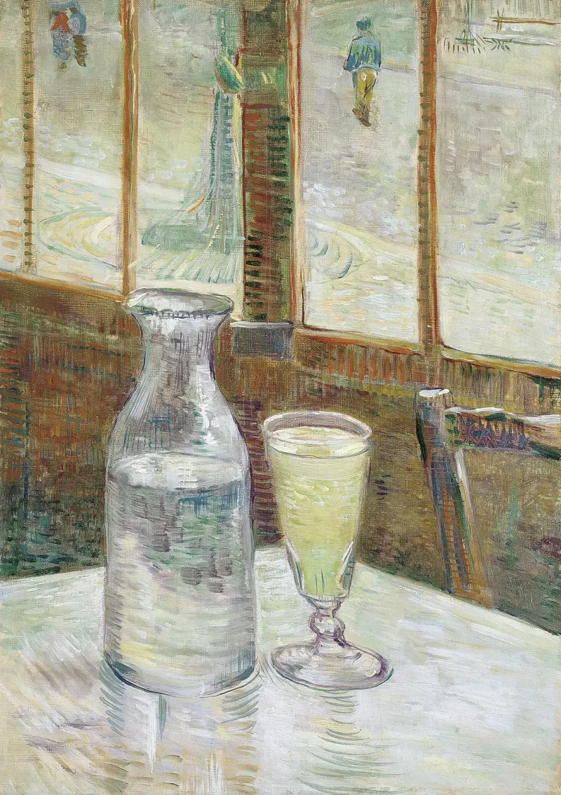 Café table with absinth, Vincent van Gogh