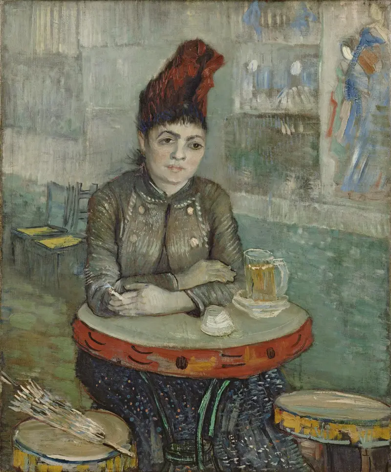 På kaféet; Agostina Segatori på Le Tambourin av Vincent van Gogh