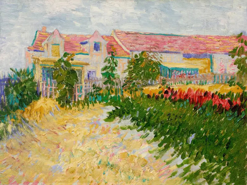 Jardin devant le Mas Debray av Vincent van Gogh