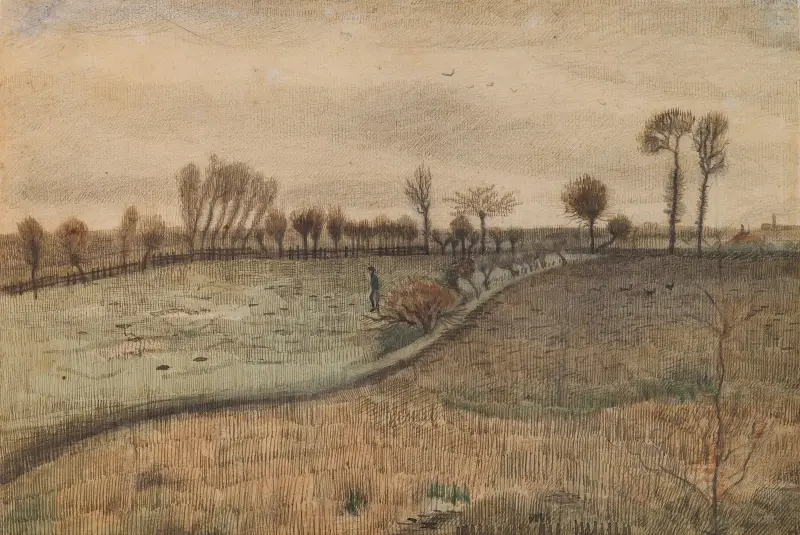 Landschaft mit Kopfweiden von Vincent van Gogh