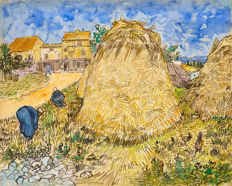 Meules de blé av Vincent van Gogh