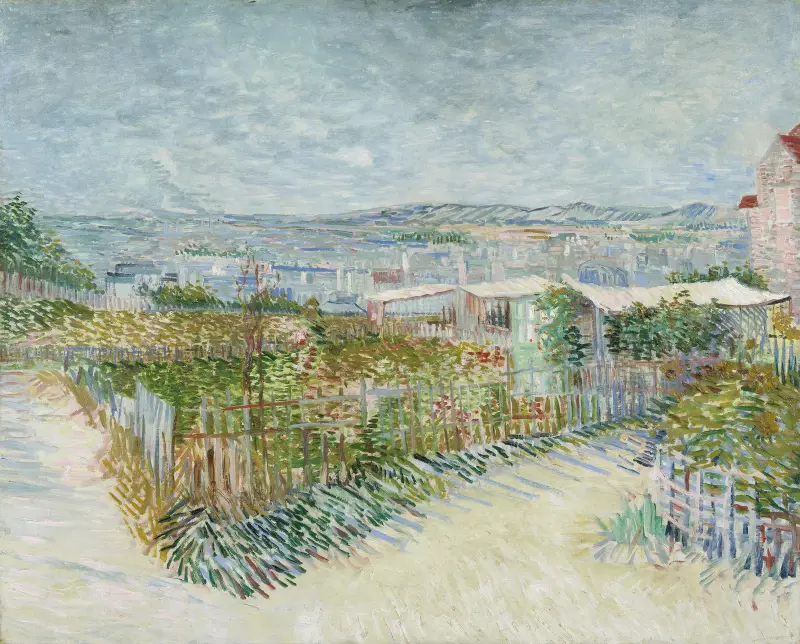 Montmartre; hinter dem Moulin de la Galette von Vincent van Gogh