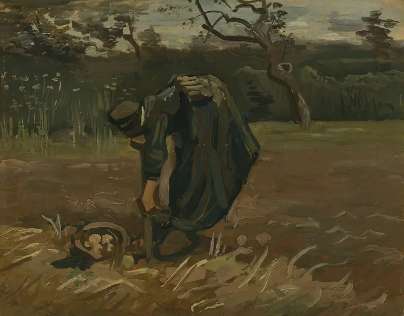 Rolníkovo kopání brambor, Vincent van Gogh