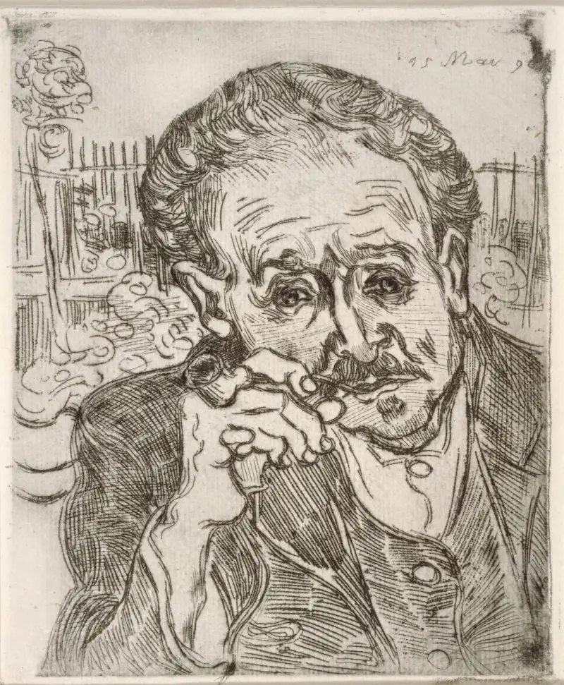 Portrait of Dr. Gachet (Auvers-sur-Oise), 1890 – nr 3 av Vincent van Gogh