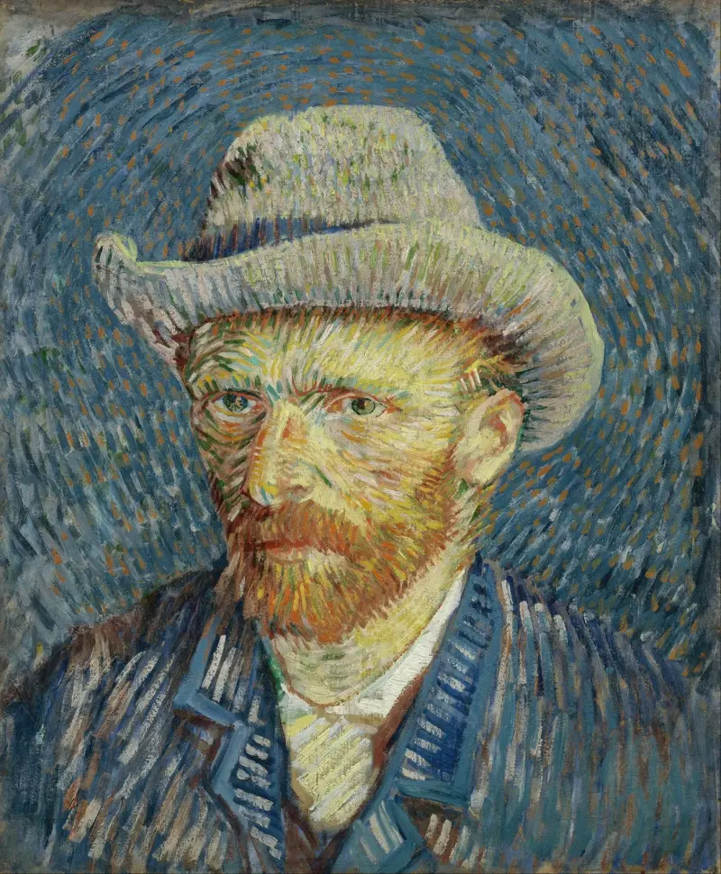 Self-portrait with grey felt hat av Vincent van Gogh