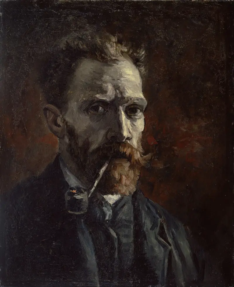 Selbstbildnis mit Pfeife von Vincent van Gogh