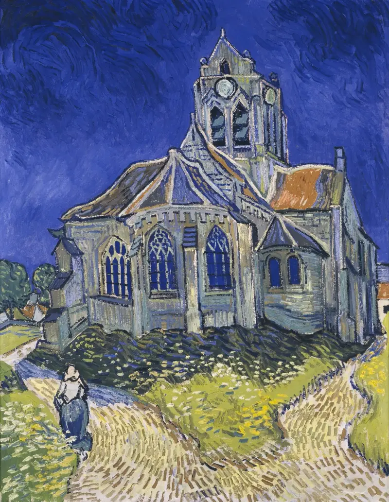 Die Kirche von Auvers-sur-Oise, Ansicht von der Apsis von Vincent van Gogh