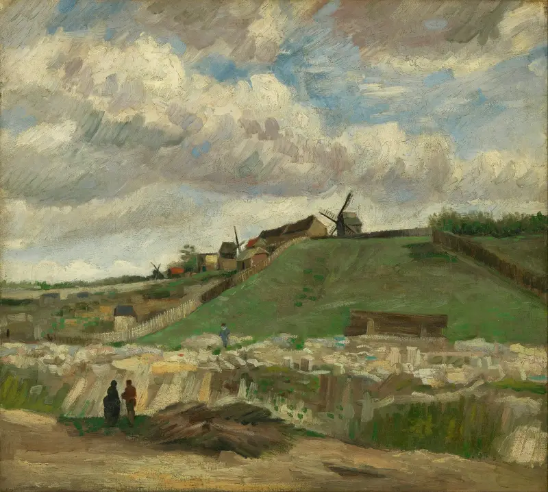 Kullen Montmartre med stenbrott, 1886 – nr 2 av Vincent van Gogh