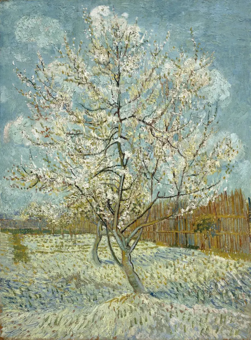 The pink peach tree av Vincent van Gogh