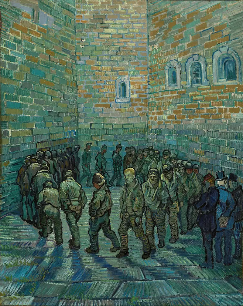 The Prison Courtyard av Vincent van Gogh
