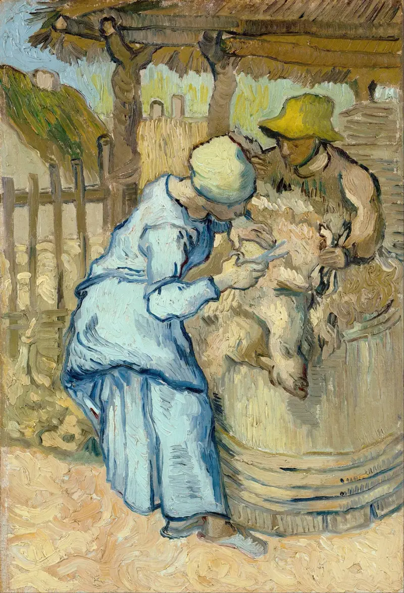 Die Schafschererin (nach Millet) von Vincent van Gogh
