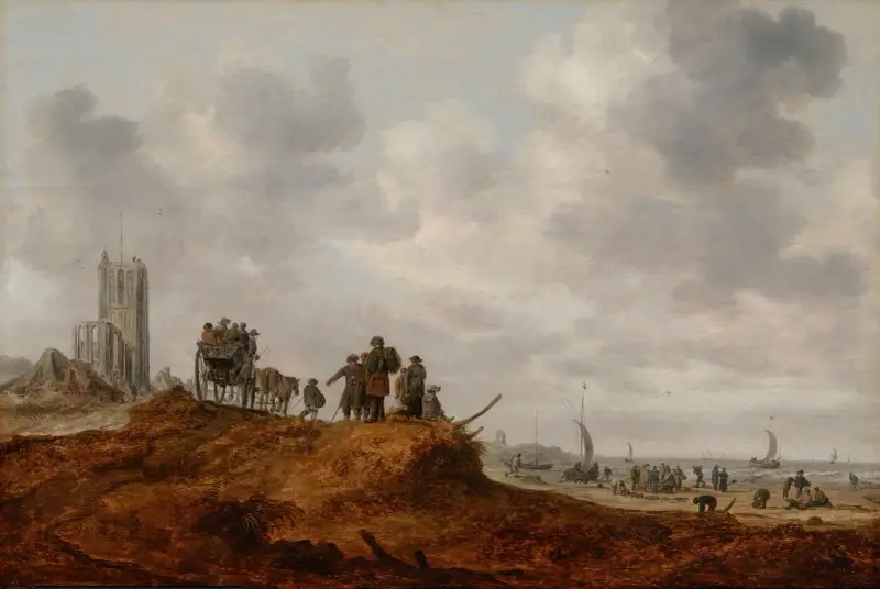 Die alte Kirche in Egmond aan Zee von Jan van Goyen