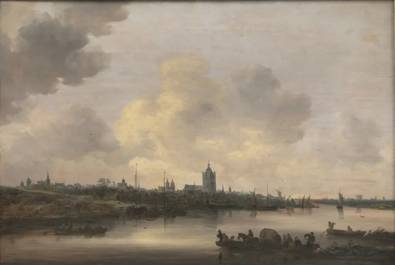 Vy över staden Arnhem av Jan van Goyen