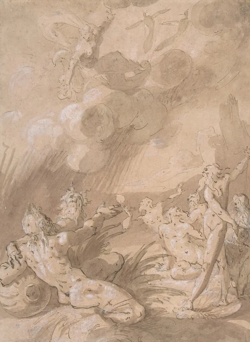 Juno zjevující se mořským bohům, Cornelis Cornelisz Van Haarlem
