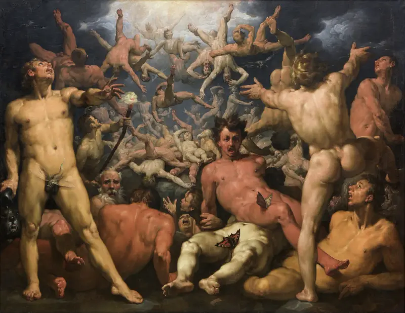 Der Fall der Titanen von Cornelis Cornelisz Van Haarlem