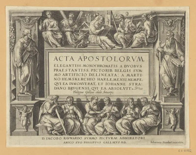 Apostlagärningarnas titelsida av Maarten Van Heemskerck