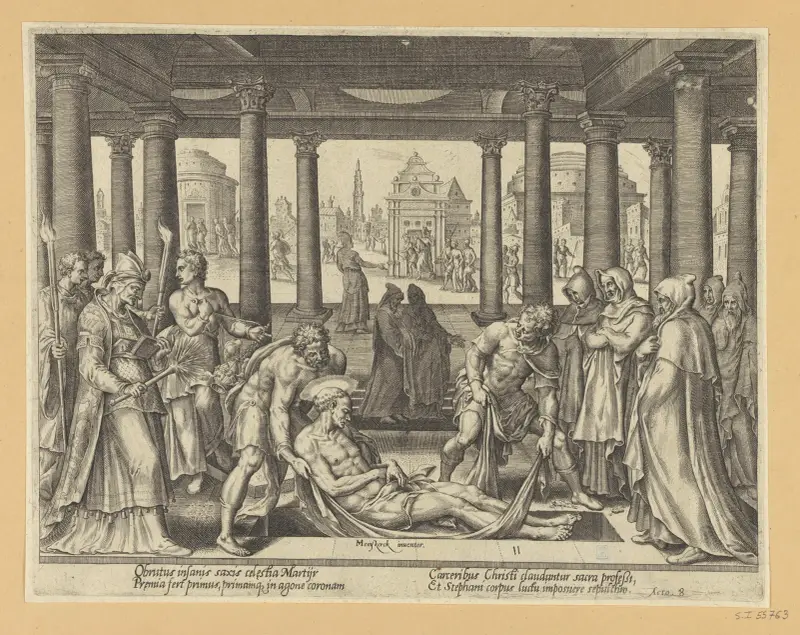 Die Bestattung des heiligen Stephanus von Maarten Van Heemskerck
