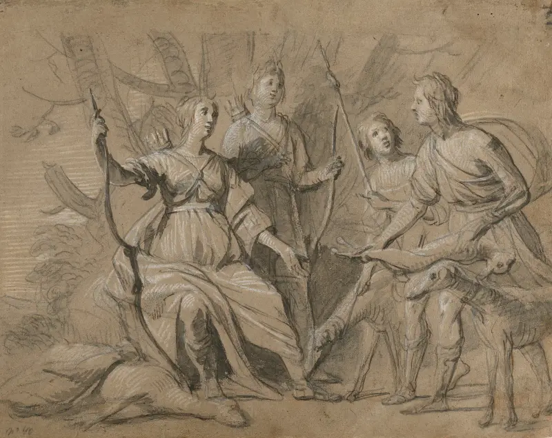 Allegoriskt porträtt av kungen och drottningen av Böhmens fyra äldsta barn av Gerard van Honthorst
