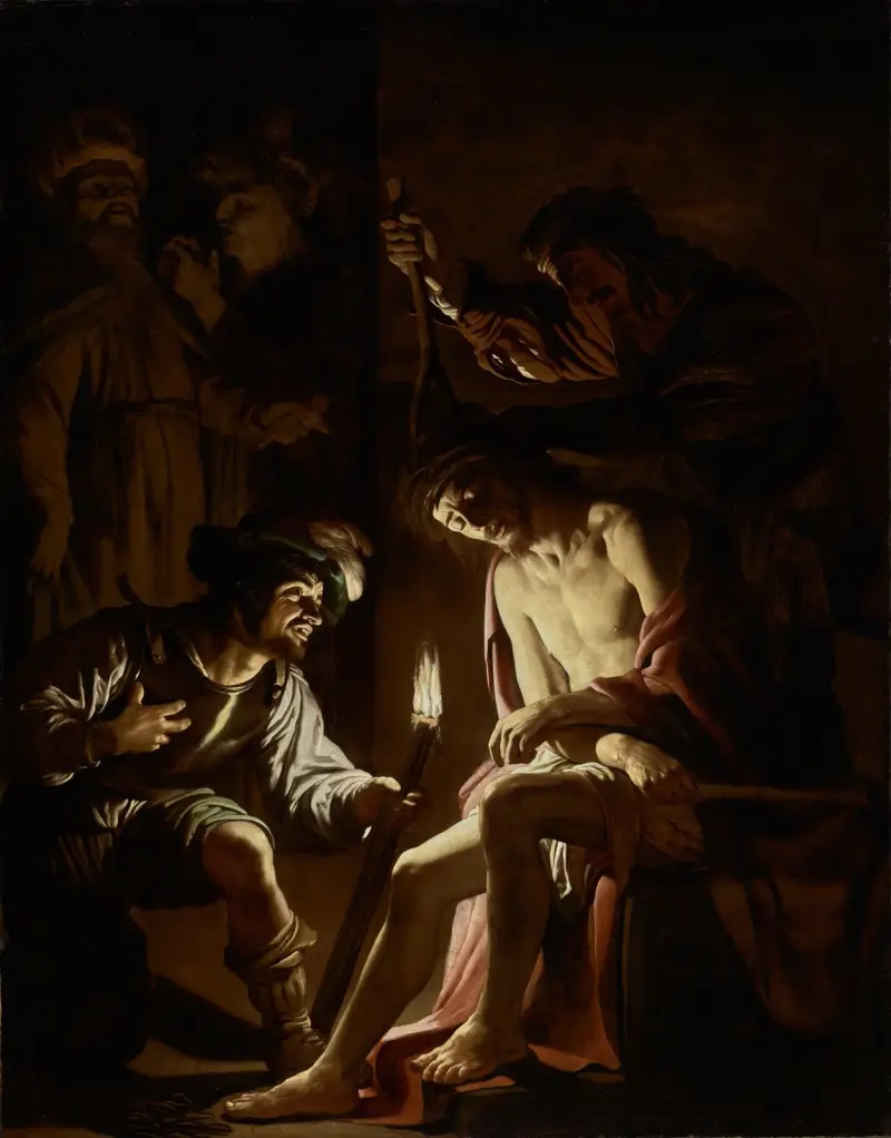 Chrystus ukoronowany cierniem, 1620, Gerard van Honthorst