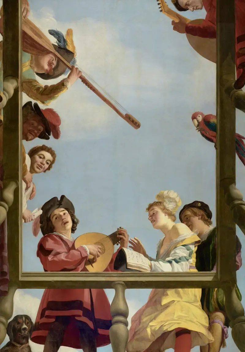 Grupa muzyków na balkonie, Gerard van Honthorst