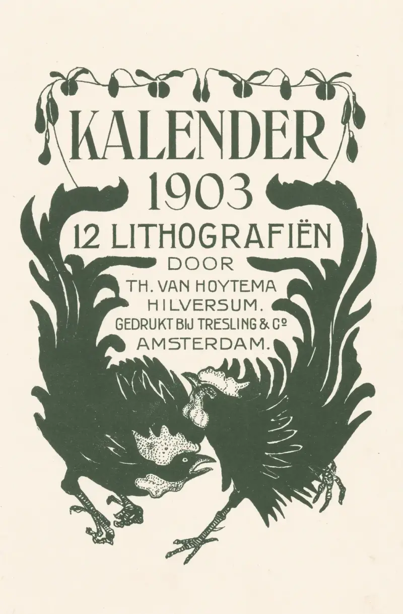 Ankündigung für den Kalender 1903 von Theo van Hoytema